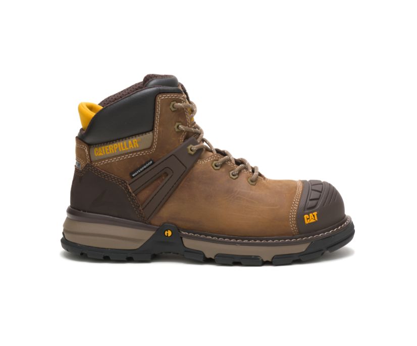 Panske Pracovne Topanky Caterpillar - Excavator Superlite Waterproof Nano Toe - Tmavo ( 0126-YWEDU )